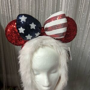 Minnie Mouse Americana Sequined Ear Headband